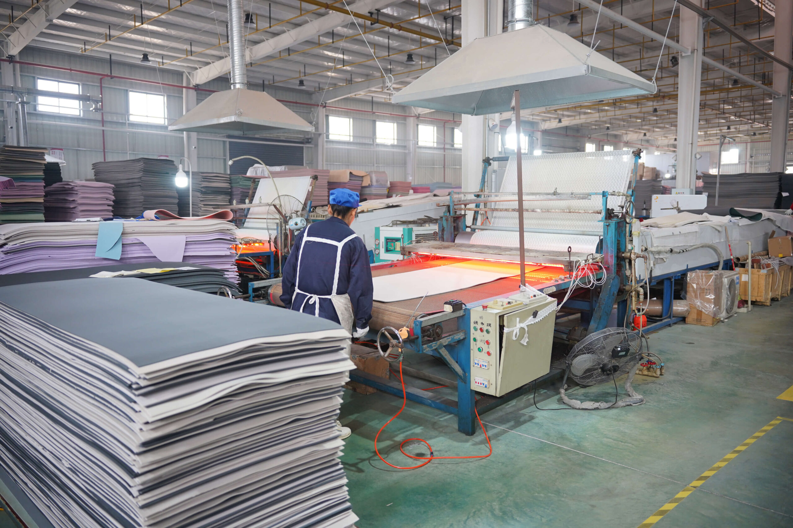 Yoga mat manufacturer's factory machine